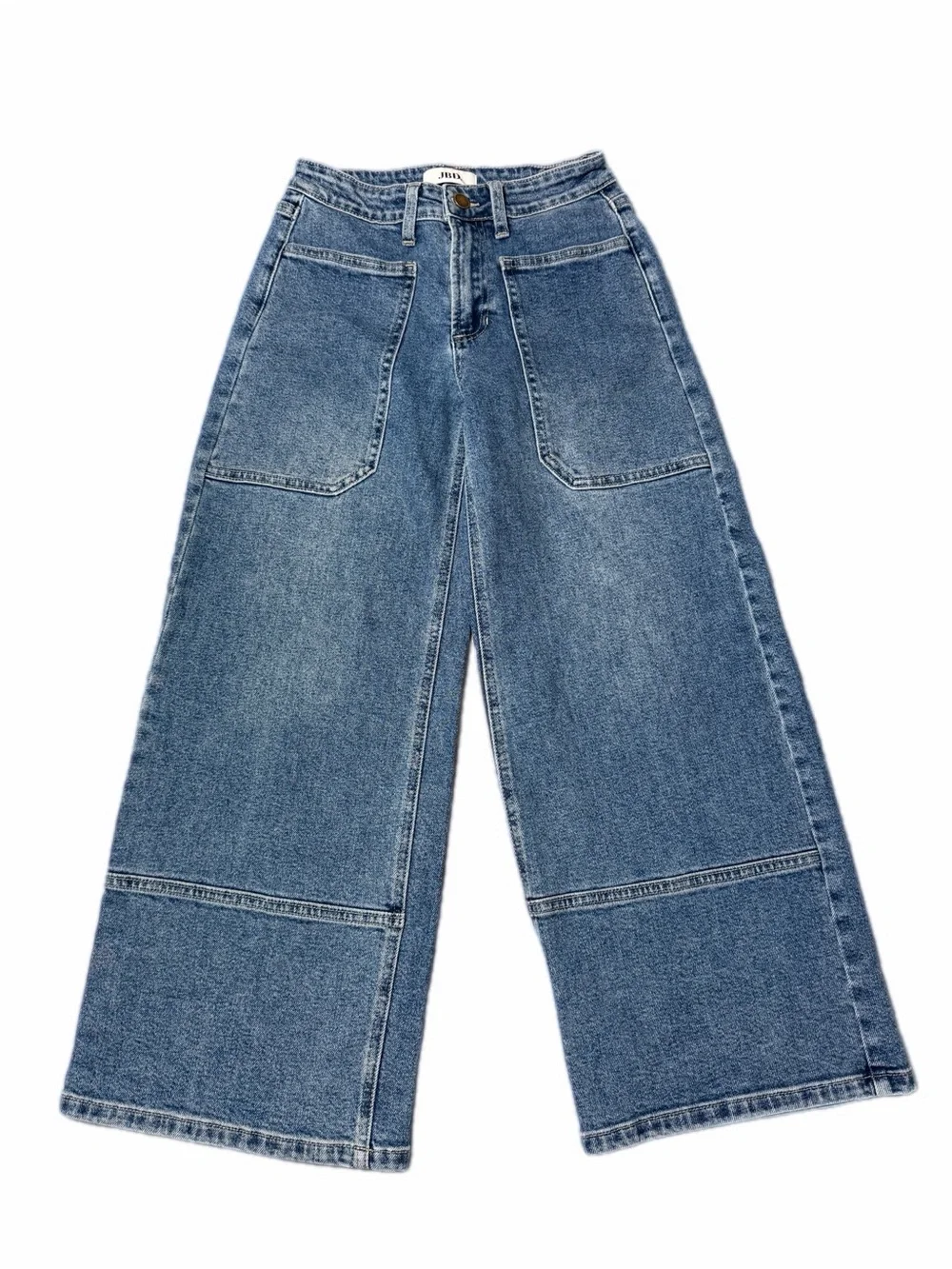 JBD Just Black Denim Mila High Rise Cropped Wide Leg Jean Size 24